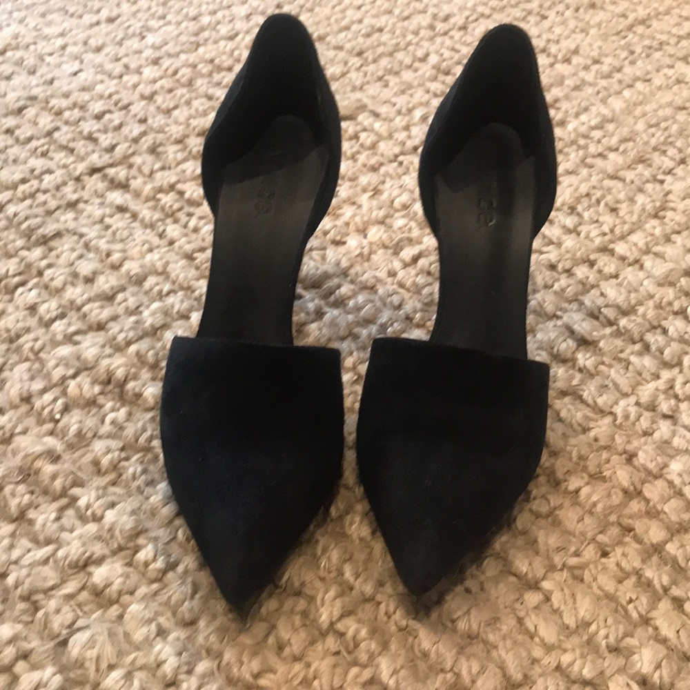 Black suede Vince d’orsay pumps. Size 9.5